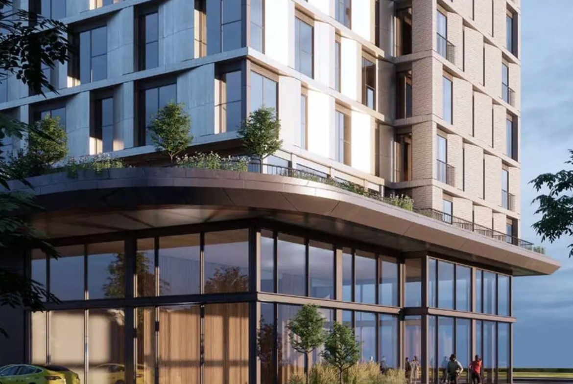 Rendering of South Station Condos streetscape