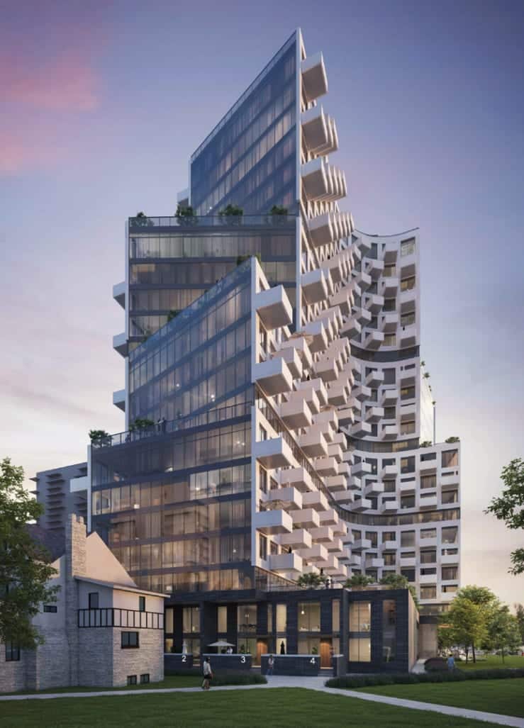 Exterior rendering of Ten West Condos