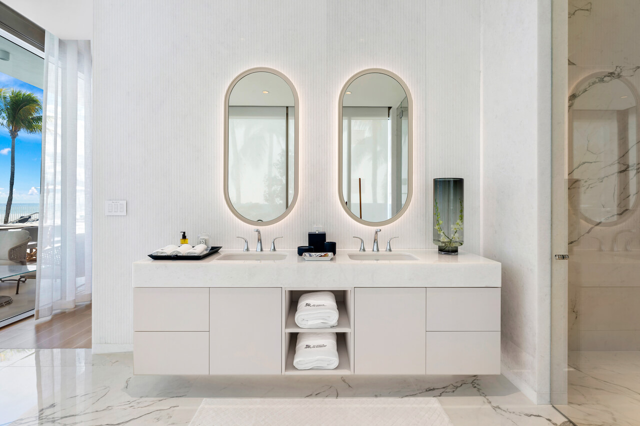 St. Regis Residences Sunny Isles Beach suite bathroom vanity