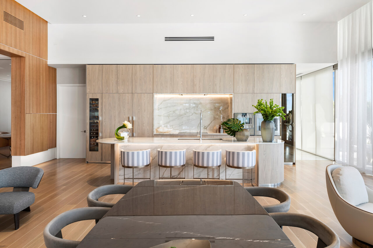 St. Regis Residences Sunny Isles Beach interior entertaining space