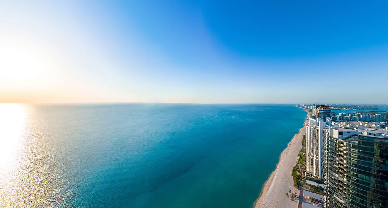 St. Regis Residences Sunny Isles Beach rooftop view of the east sunrise