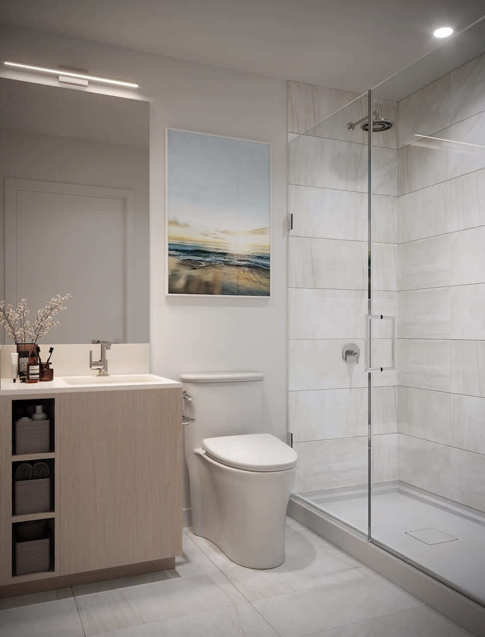 Rendering of Exhale Residences suite bathroom