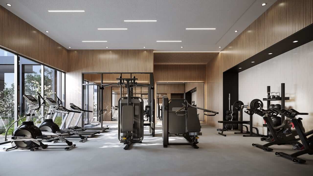 Rendering of Exhale Residences gym