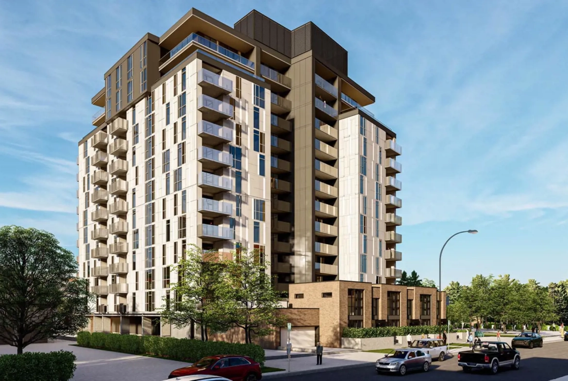 Rendering of Sovereign Condos exterior side view