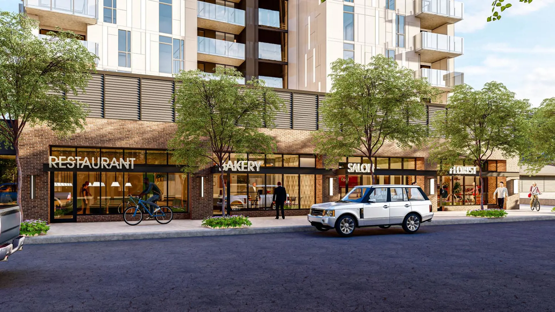 Rendering of Sovereign Condos exterior streetscape