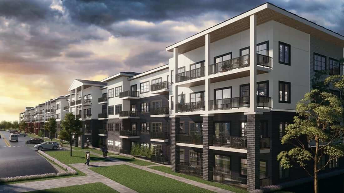 Exterior rendering of Hazelwood Condos