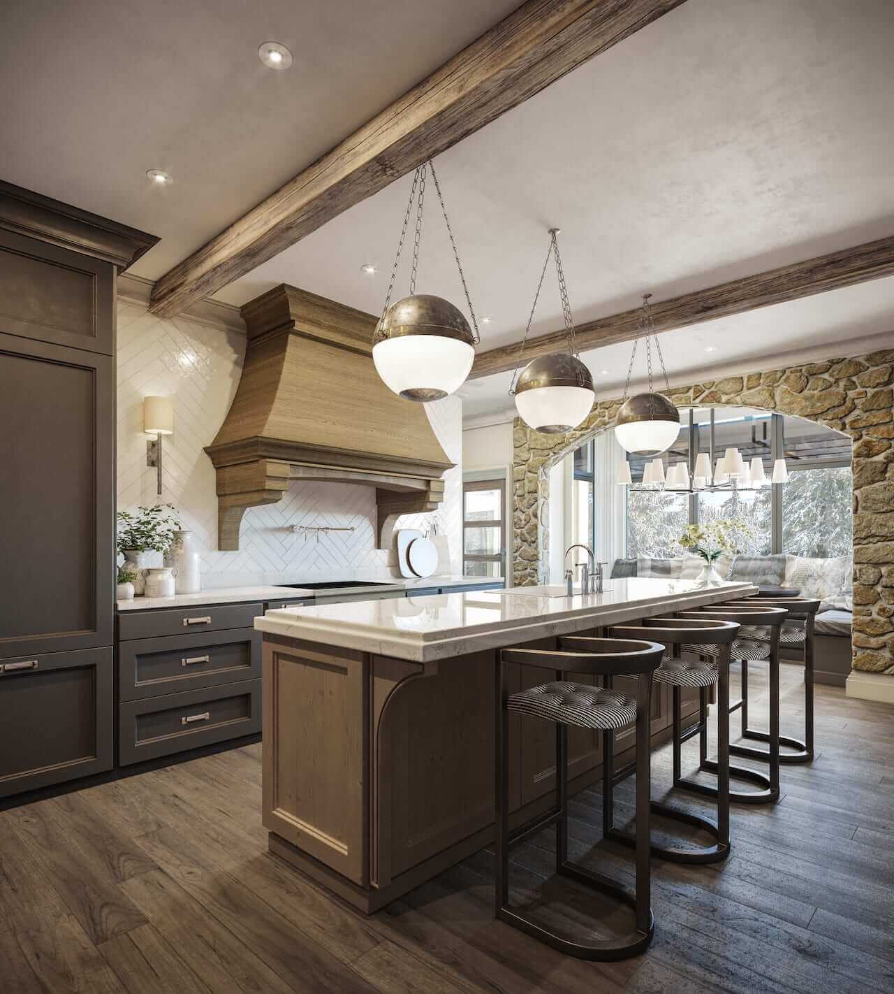 Rendering of The Summit Homes interior kitchen