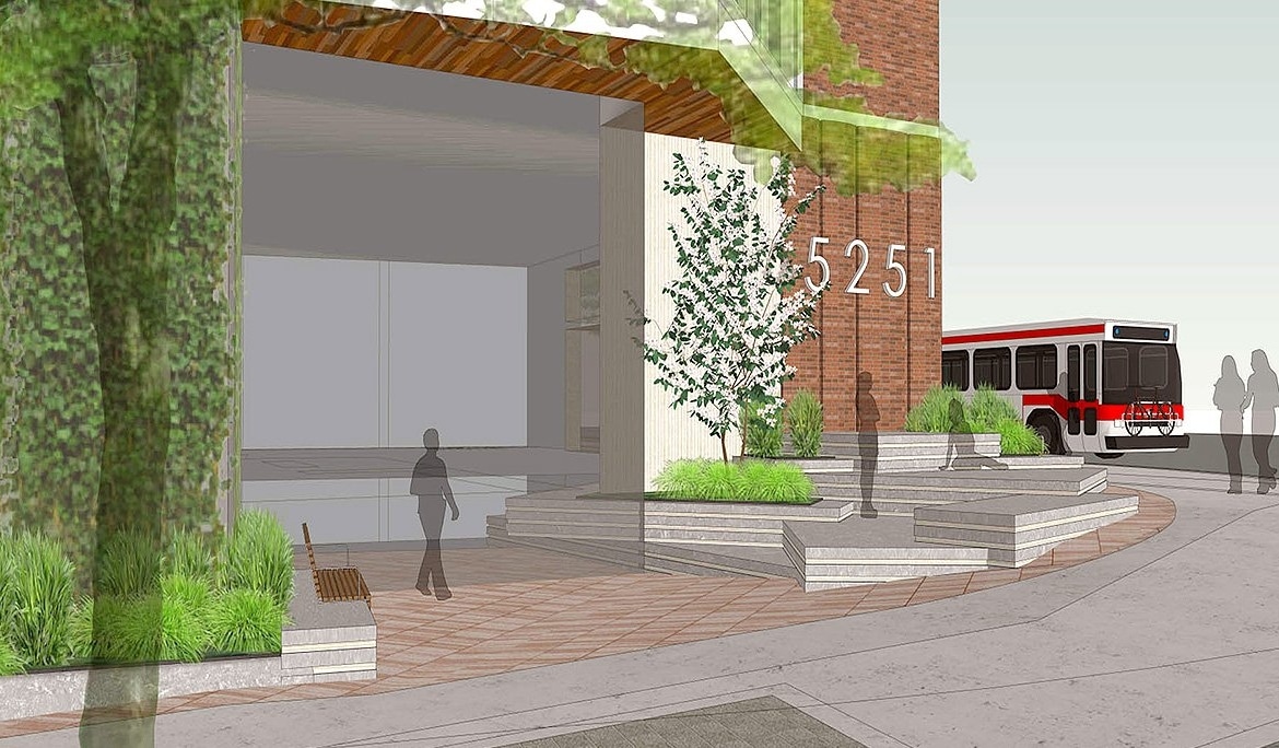 Rendering of Kipling Station exterior entrance close-up