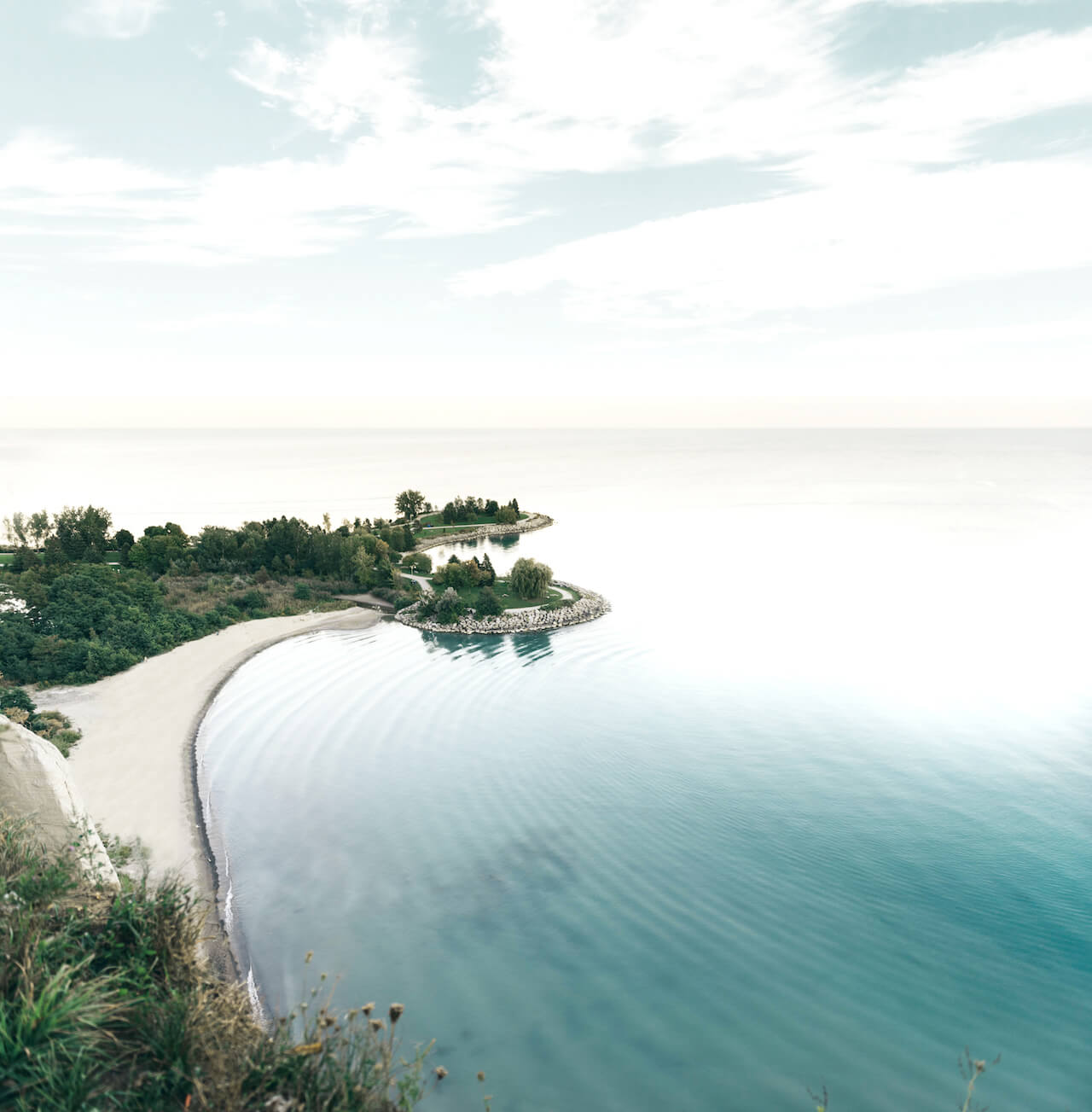 Scarborough Bluffs aerial near Residences at Bluffers Park