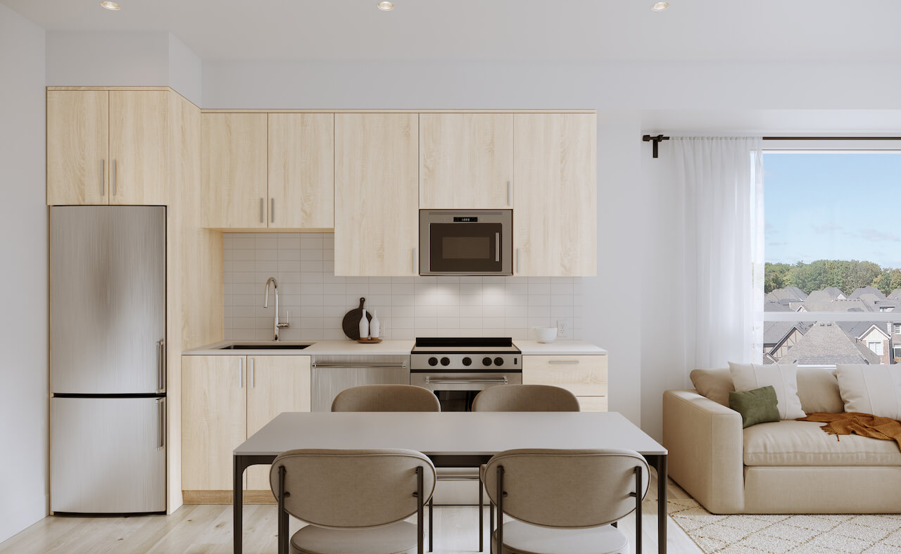 Rendering of Carding House Condos kitchen light