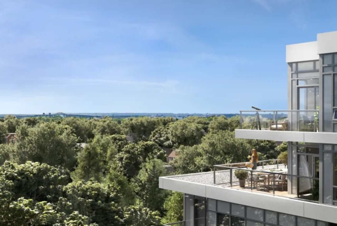 Rendering of Northshore view of terrace