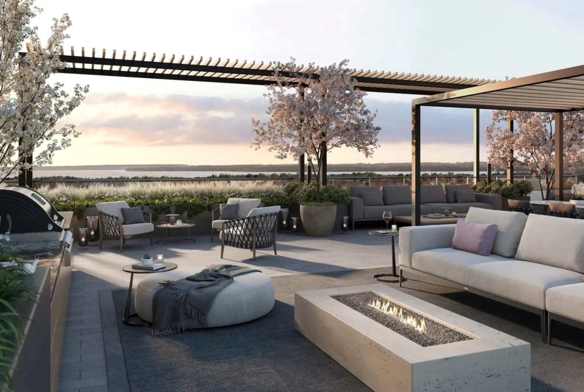 Rendering of Northshore exterior terrace views