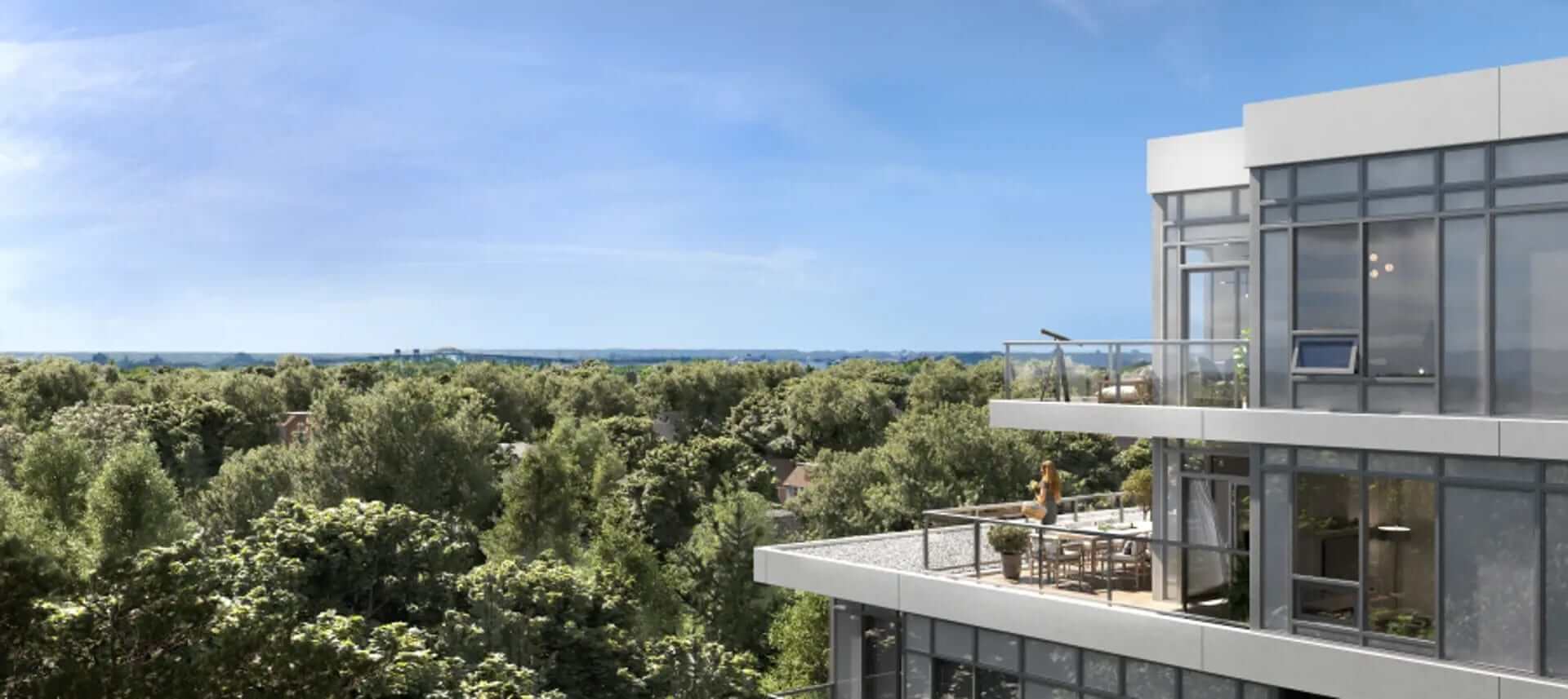Rendering of Northshore view of terrace