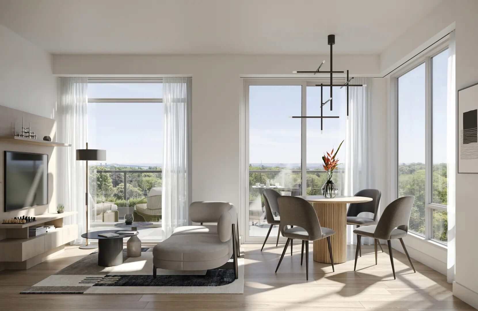 Rendering of Northshore interior suite living area