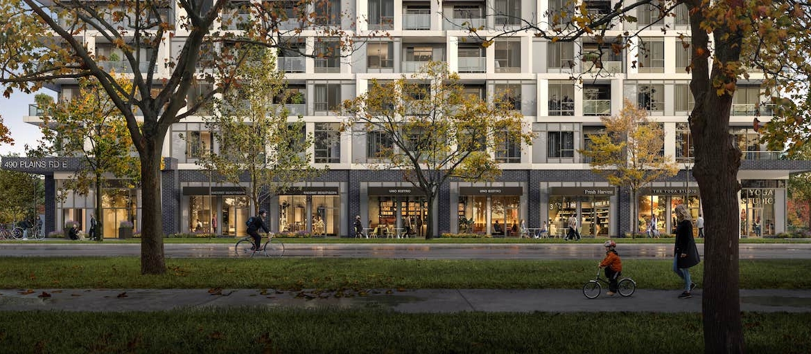 Rendering of Northshore streetscape exterior