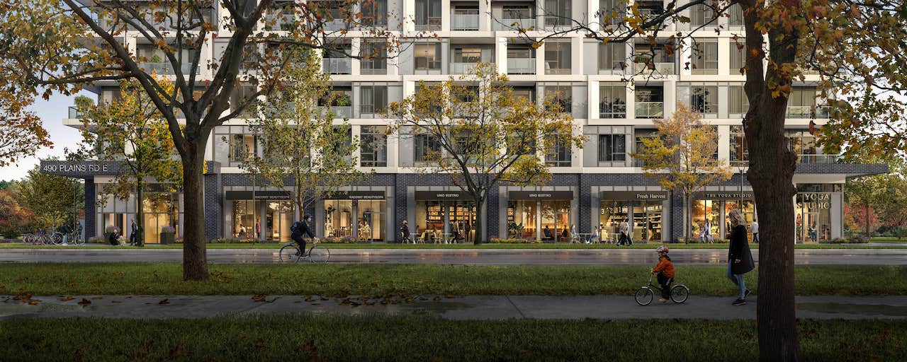 Rendering of Northshore streetscape exterior