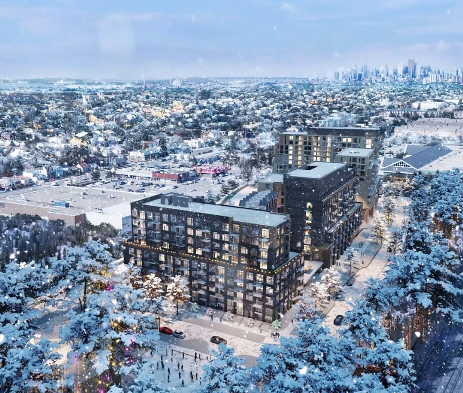 Birchley Park aerial in winter