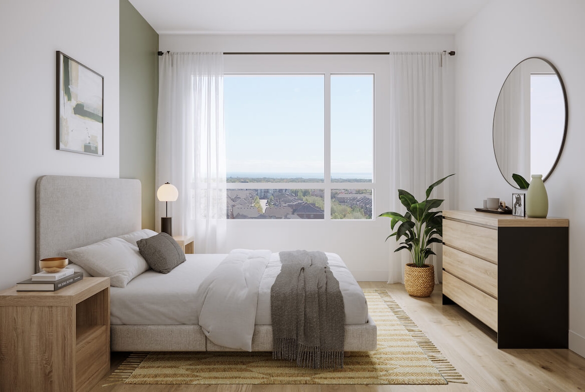 Rendering of Carding House suite interior bedroom