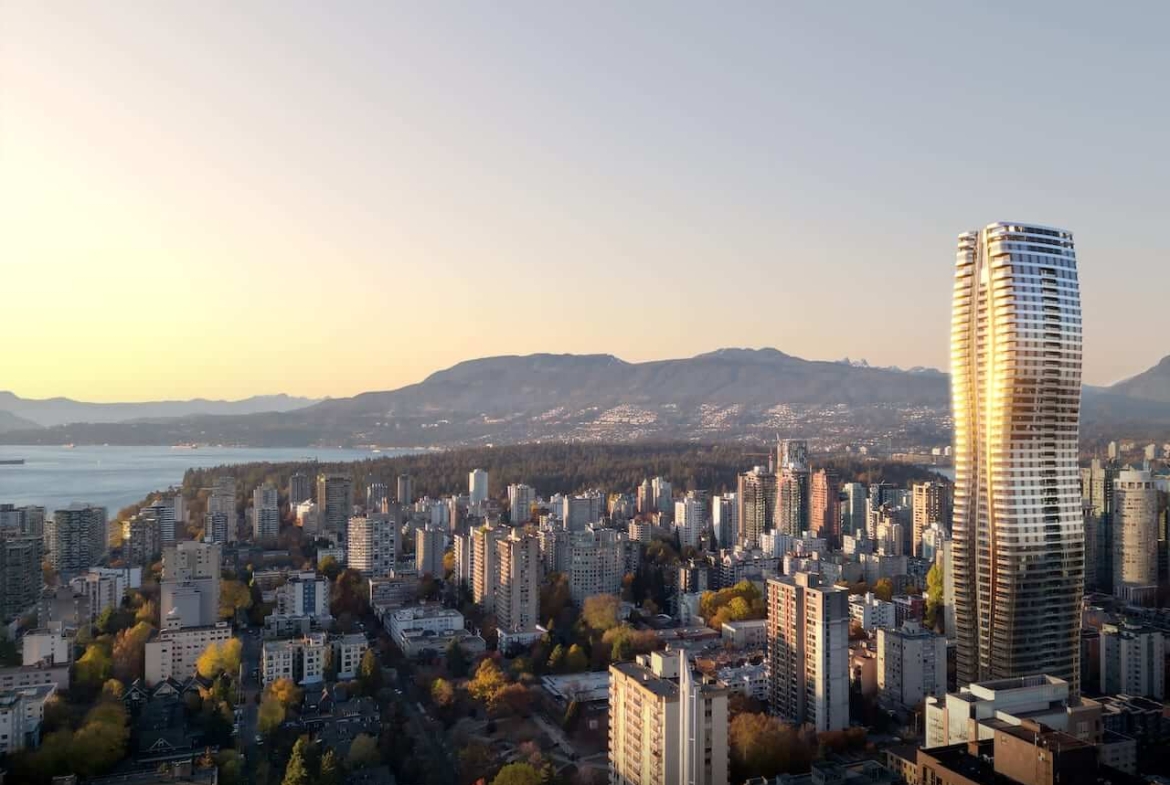 Rendering of CURV Condos Exterior aerial