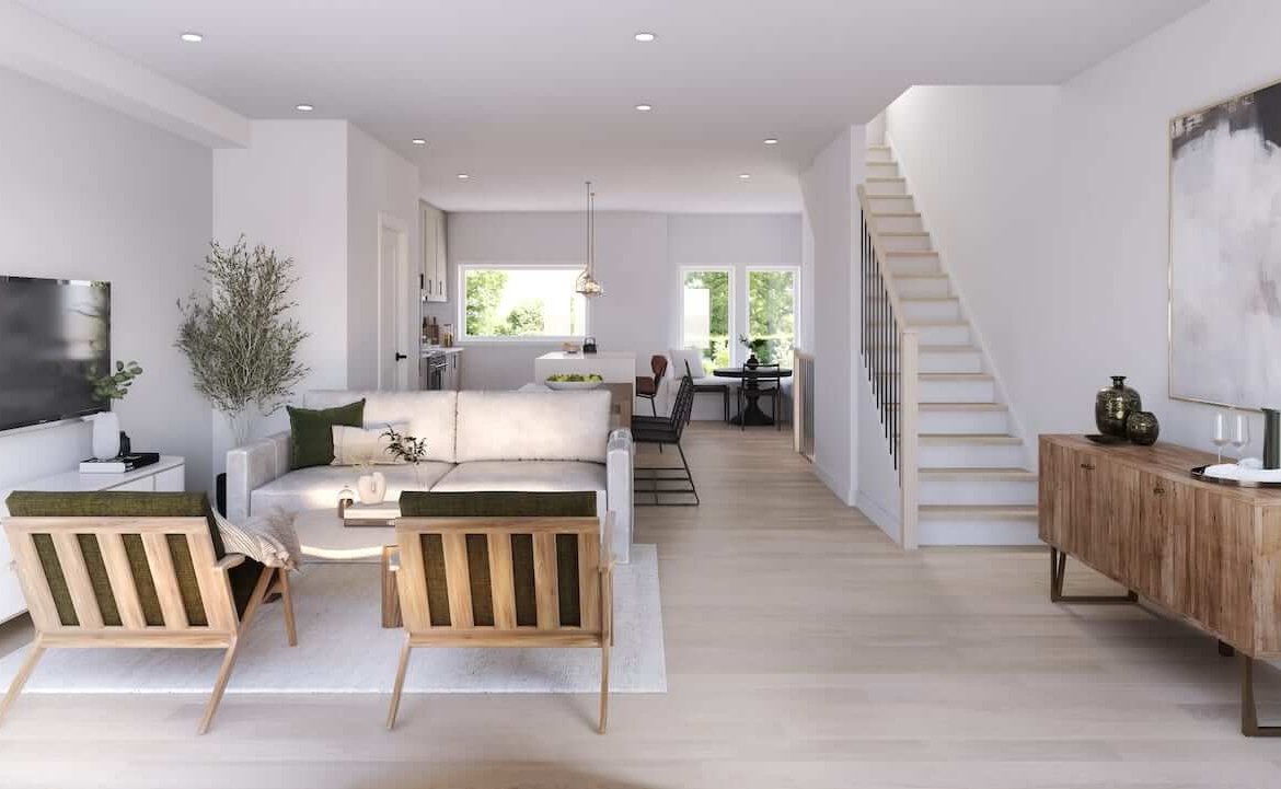 Rendering of Highgrove II Towns interior living space