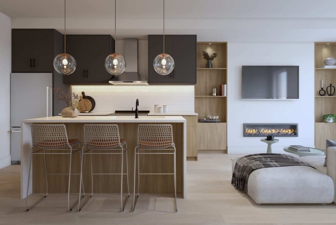 Rendering of Highgrove II Towns interior kitchen