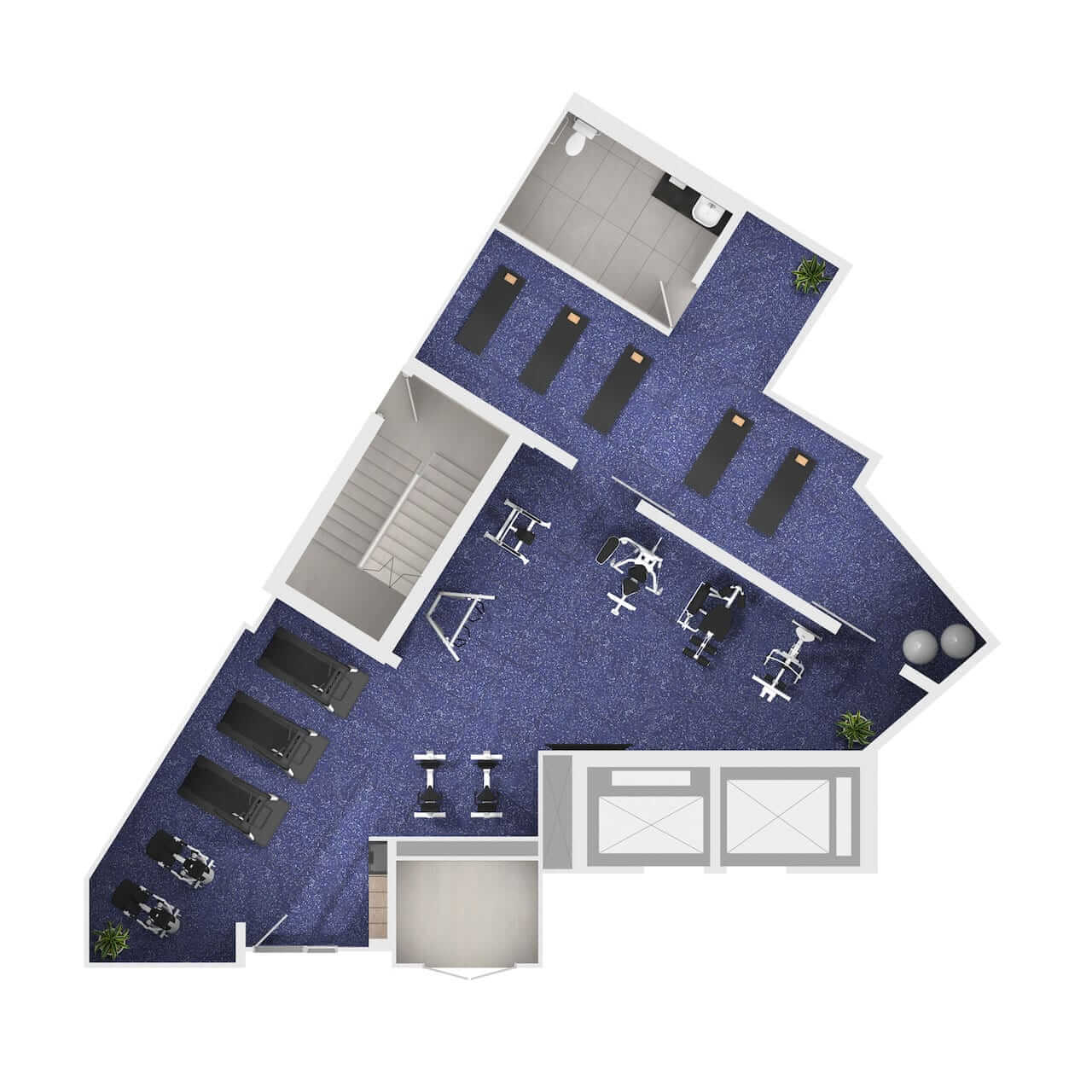 Rendering of The Residences at Bronte Lakeside 2D 3rd floor amenity plan
