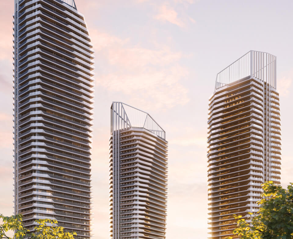 M6 Condos at M-City rendering of 3 towers