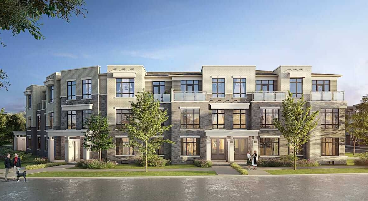 Rendering of NAVA Oakville freehold towns block 19 elevation b