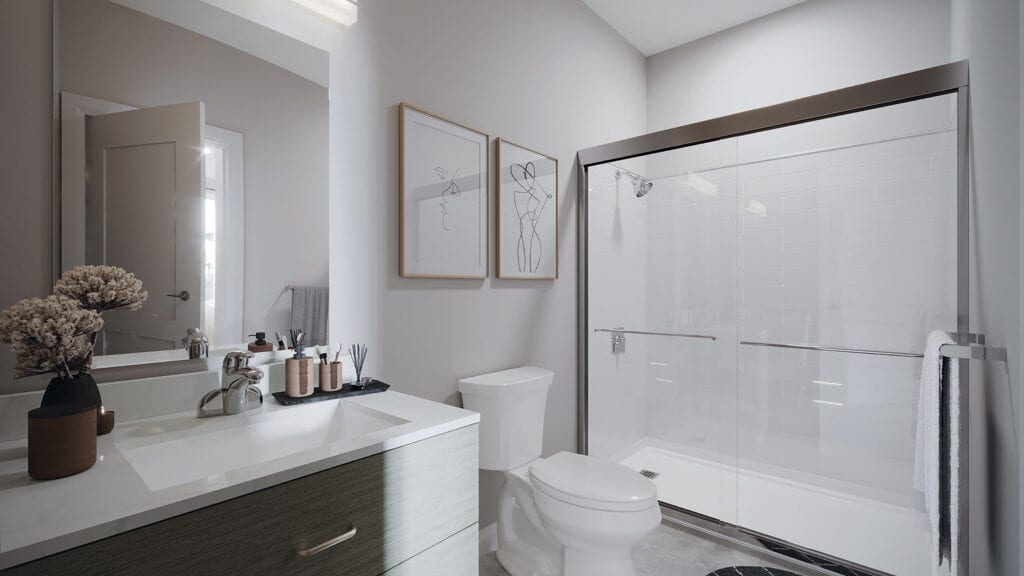 Rendering of Marquis Modern Towns suite interior bathroom