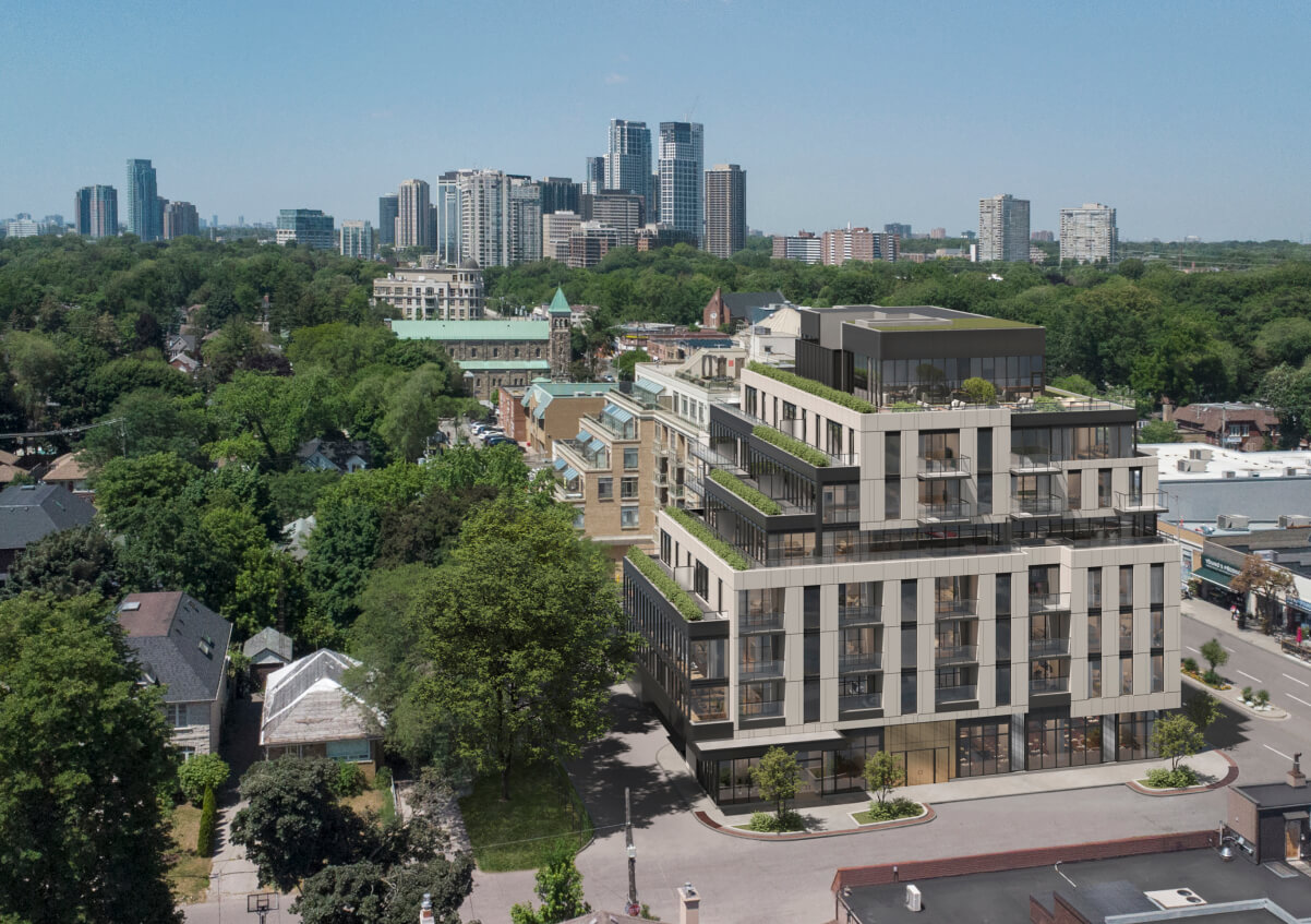 Exterior rendering of Windsor House aerial