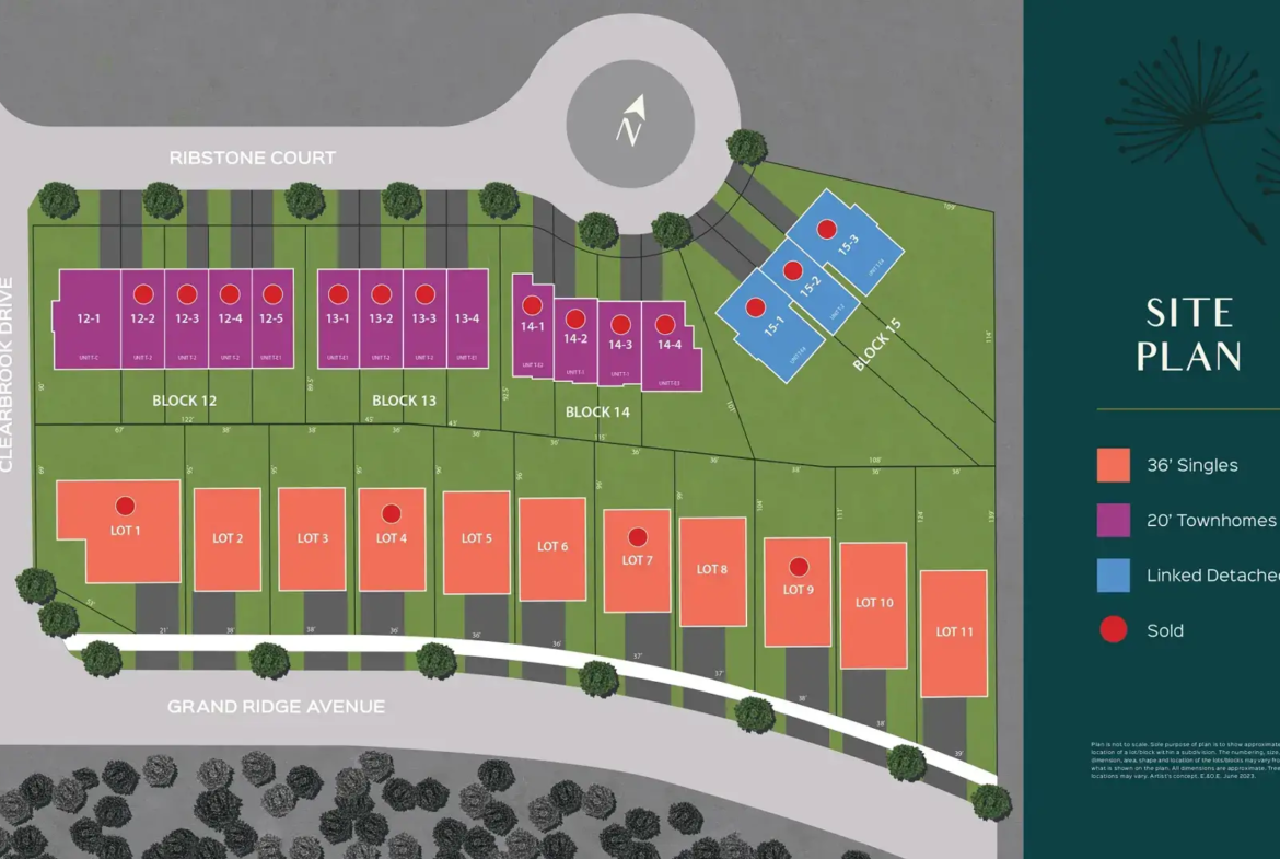 Site plan of Grand Ridge North