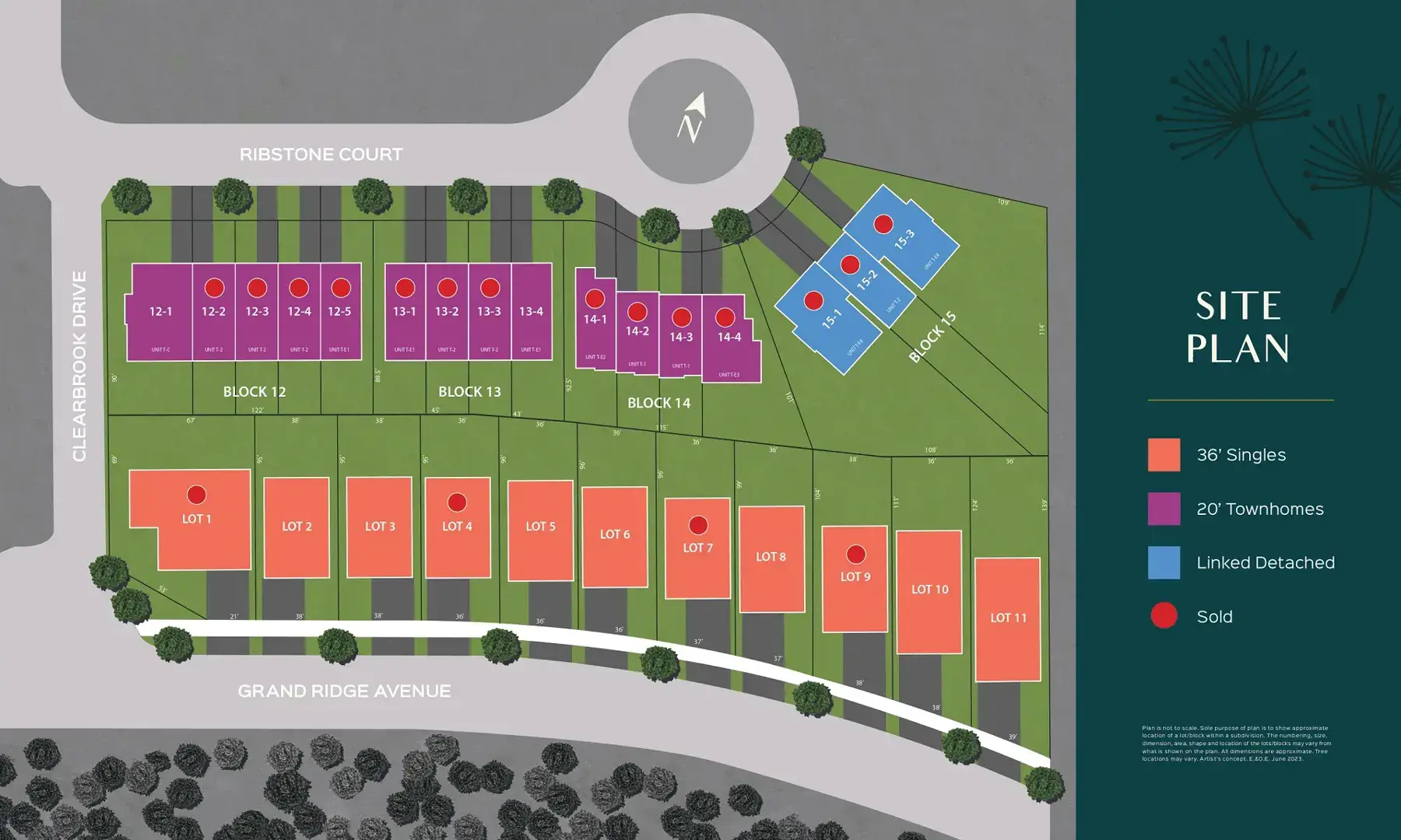 Site plan of Grand Ridge North