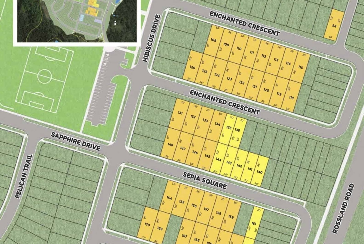 Site plan map for New Seaton Towns and Singles in Pickering