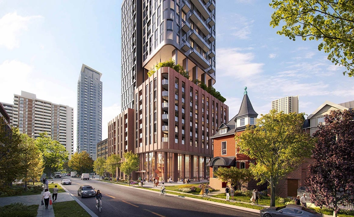 Rendering of 135 Isabella Condos exterior streetscape