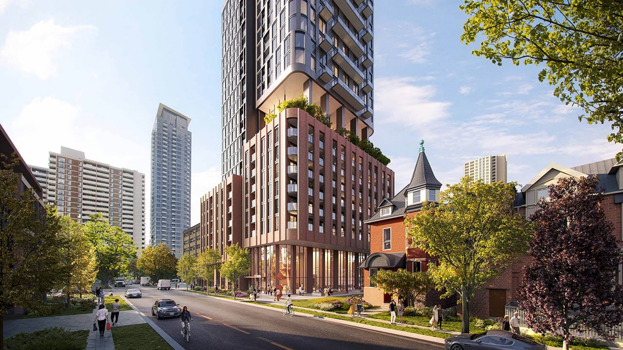 Rendering of 135 Isabella Condos exterior streetscape