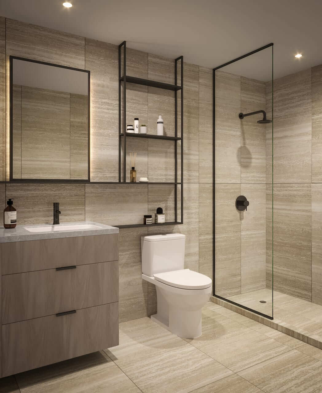Rendering of 8 Temple Condos suite bathroom
