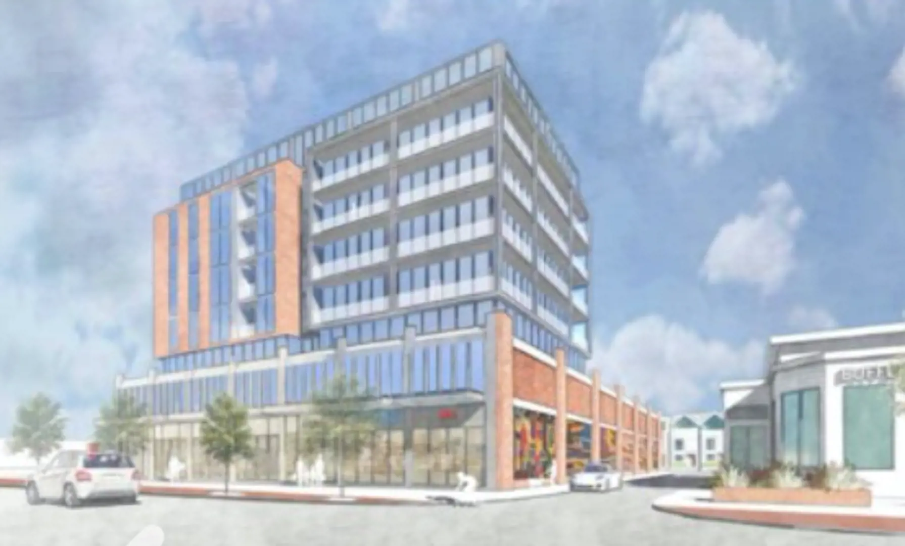 Exterior rendering of Sunshine Harbour condominium