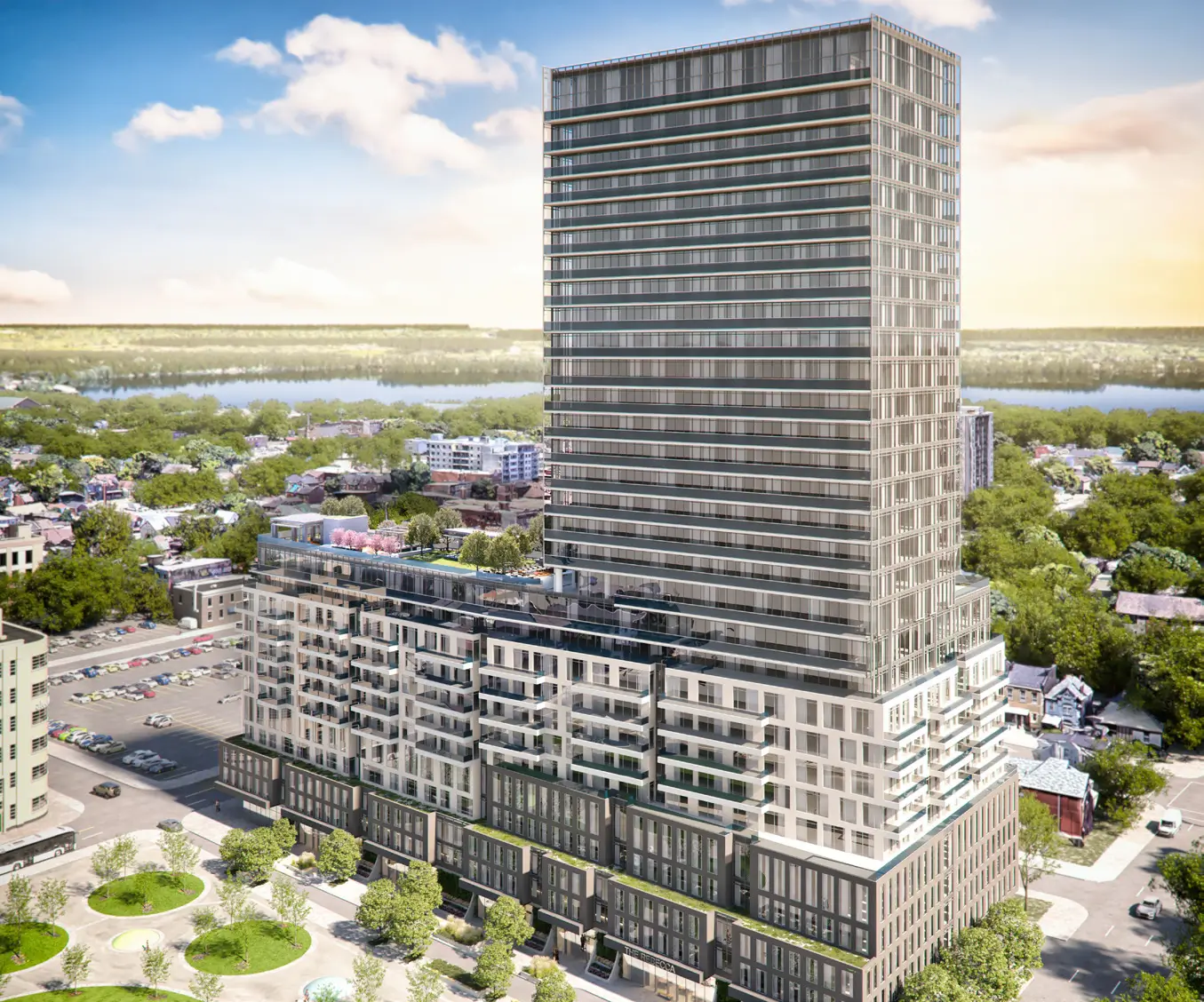 Rendering of the Rebecca Condos exterior full view