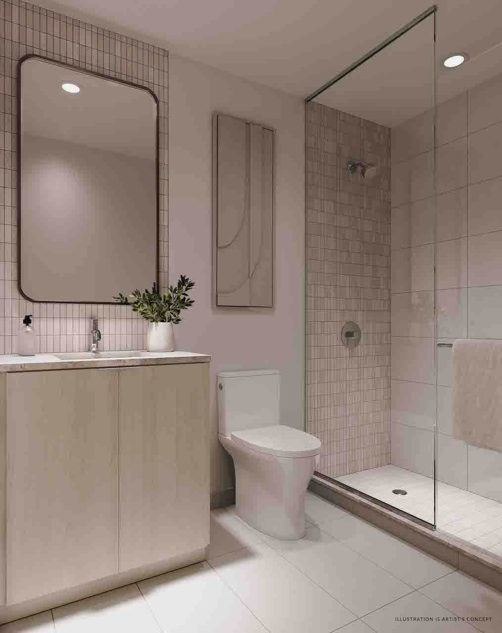 Rendering of Arcadia District Condos ensuite
