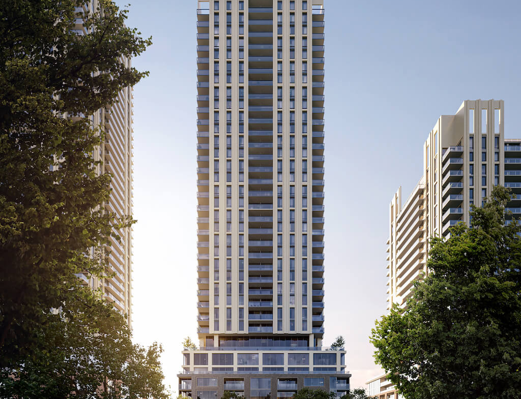 Rendering of Arcadia District Condos building C exterior