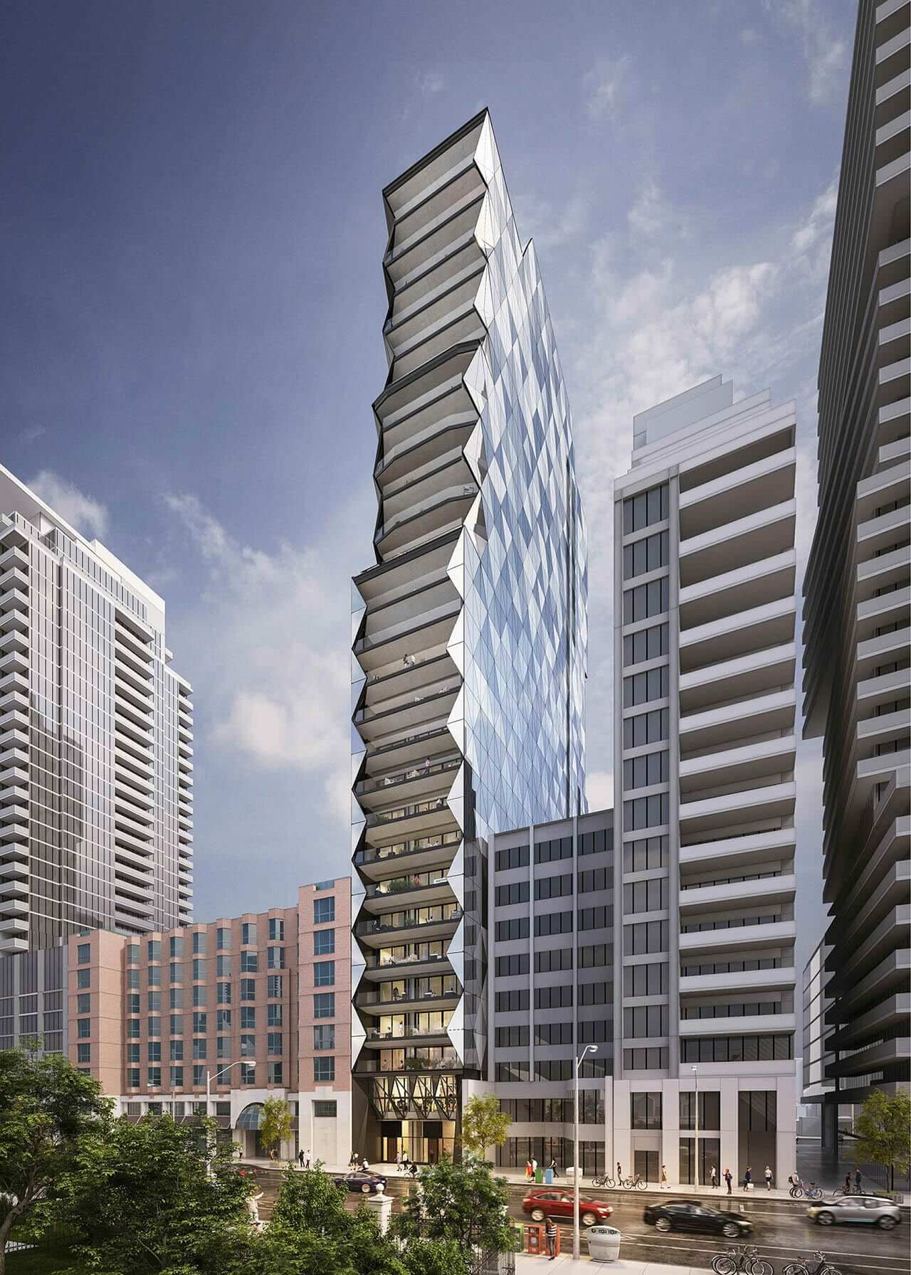 Rendering of 210 Bloor West Condos full view exterior