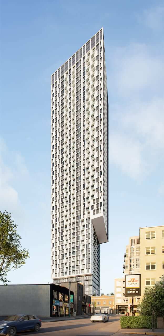 Rendering of The Hill Residences exterior during the day