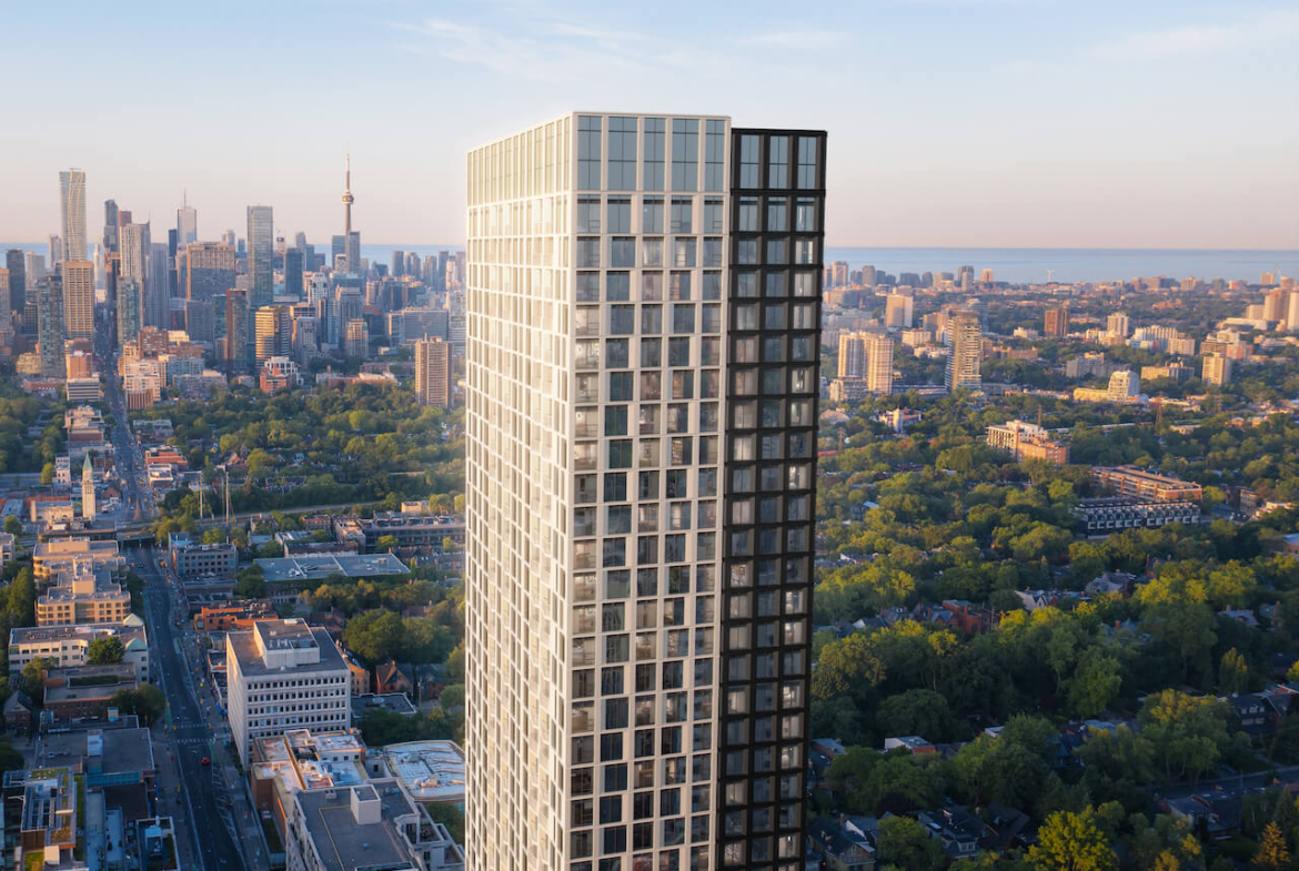 Rendering of The Hill Condos exterior south view