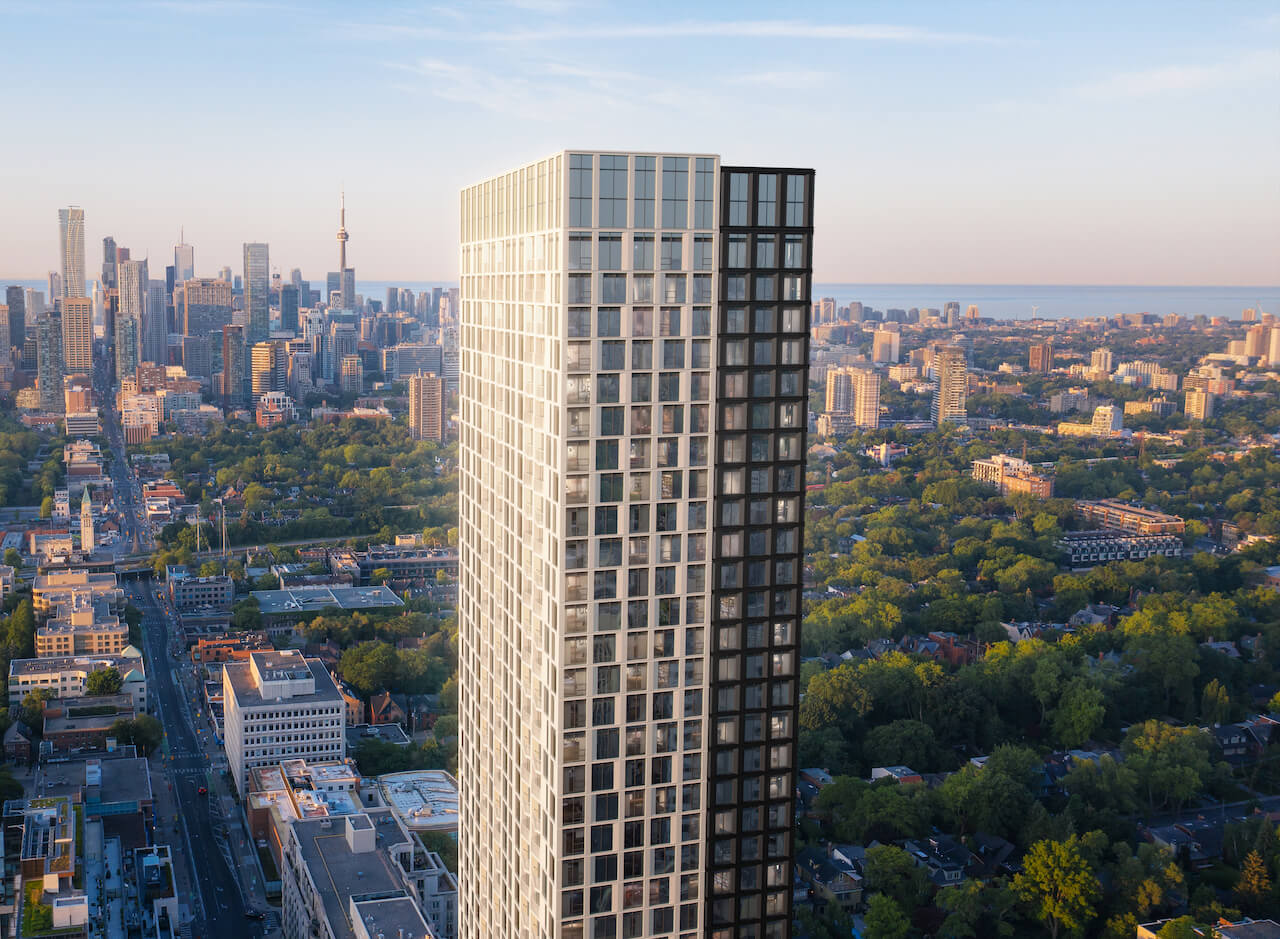 Rendering of The Hill Condos exterior south view