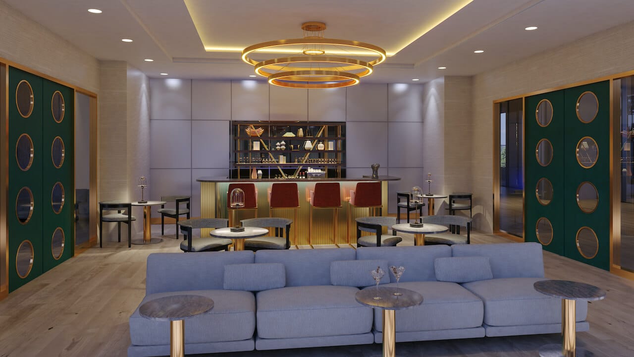 Rendering of The Riv bar