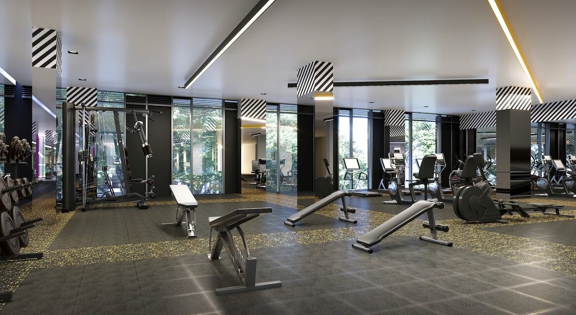 Rendering of The Riv Condos gym