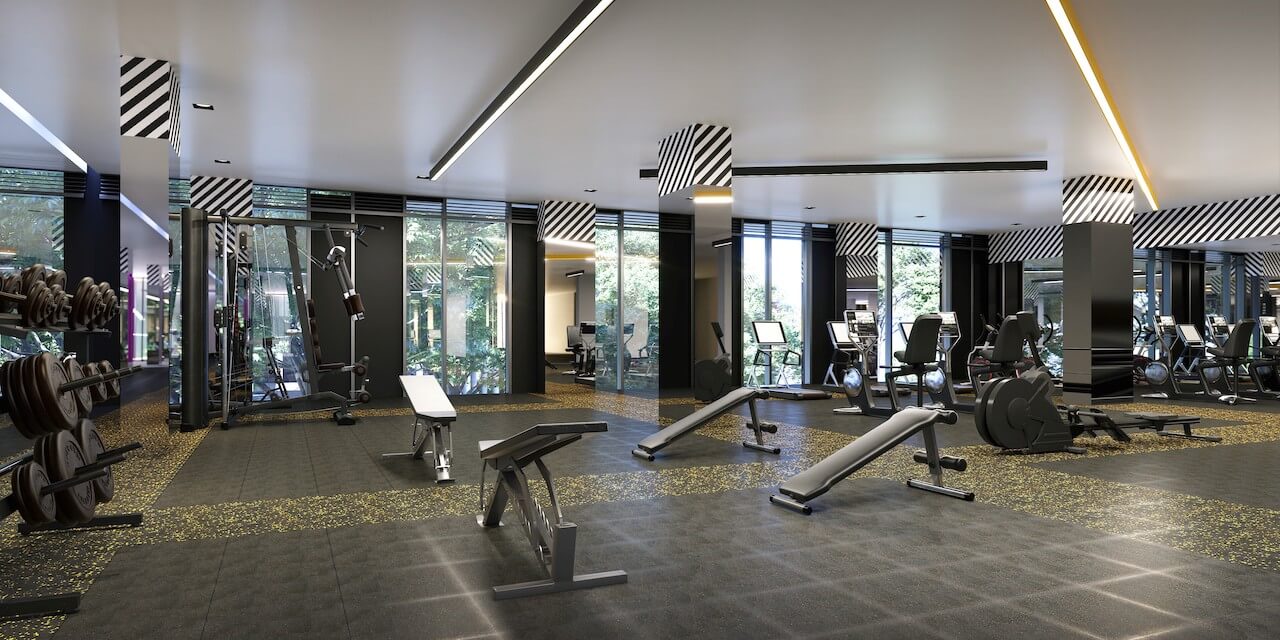 Rendering of The Riv Condos gym