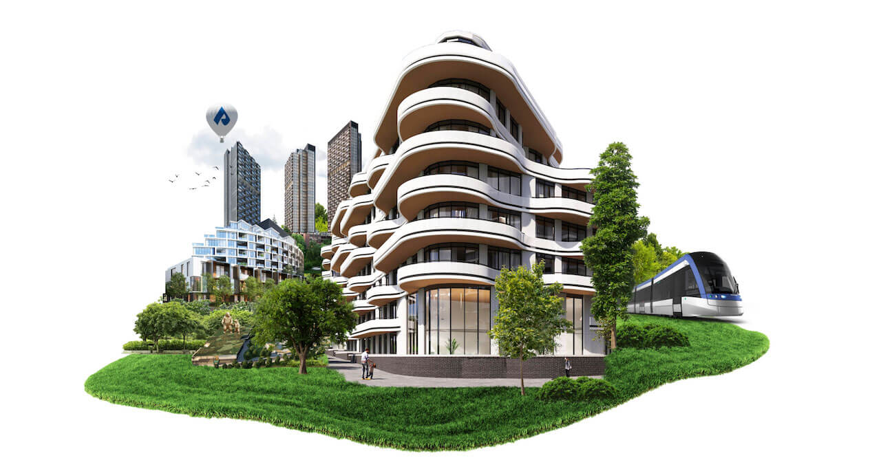 Rendering Lily Condos at Crosstown exterior