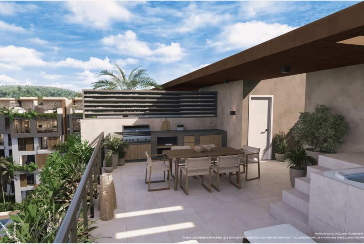 Exterior rendering of Riviera Bay Condos rooftop terrace