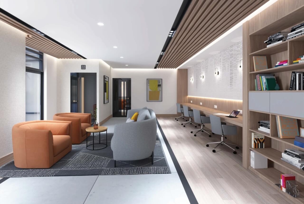 Rendering of 2992 Sheppard Condos Co Working Lounge Hero